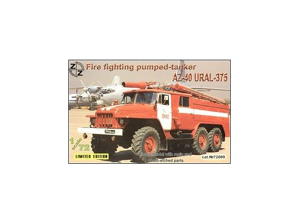 AZ-40 Ural-375 Fire Fighting Pumped-Tanker (Plastic Model with Resin and Photo-Etched Parts)