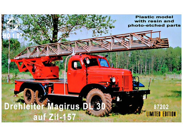 Aerial Ladder Magirus DL30 on Zil-157 (Plastic Model with Resin and Photo-Etched Parts)